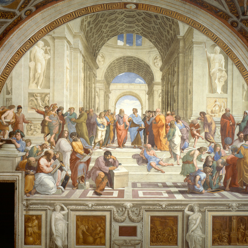 “The School of Athens” (Scuola di Atene) 
by Raphael, 1510
