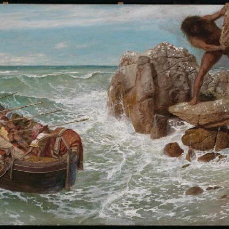 “Odysseus and Polyphemus”
by Arnold Böcklin (1827-1902), 1896
