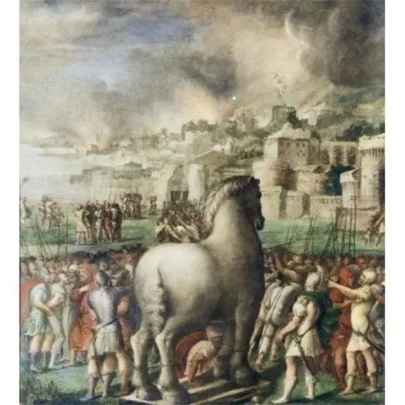 “The Trojan Horse”
Niccolo Dell Abate, 1571
