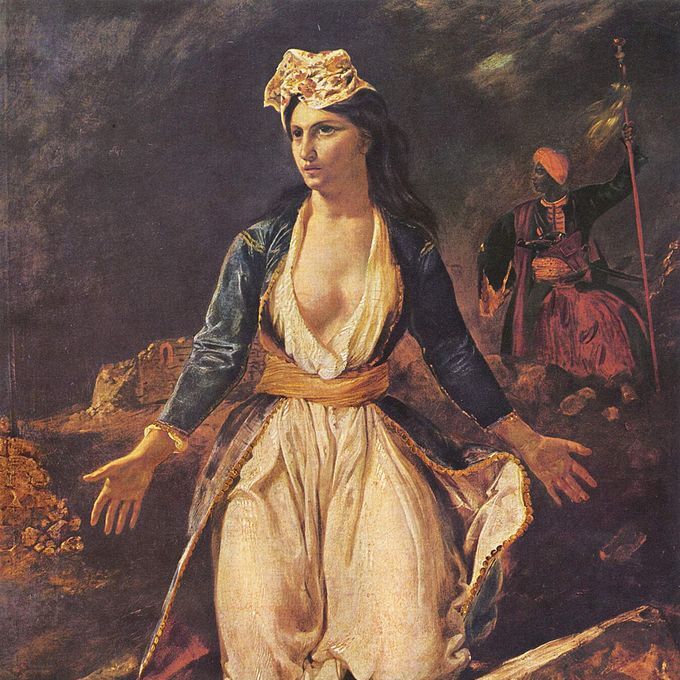 "Greece on the Ruins of Missolonghi" 
Eugène Delacroix, 1826